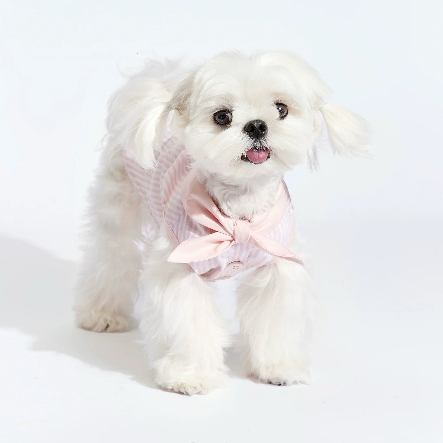 Pink Striped Vest with Bow