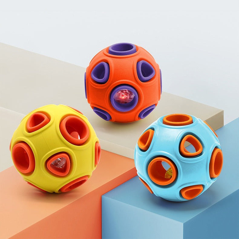 Interactive Squeaky Treat Dispensing Dog Ball