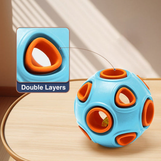 Interactive Squeaky Treat Dispensing Dog Ball